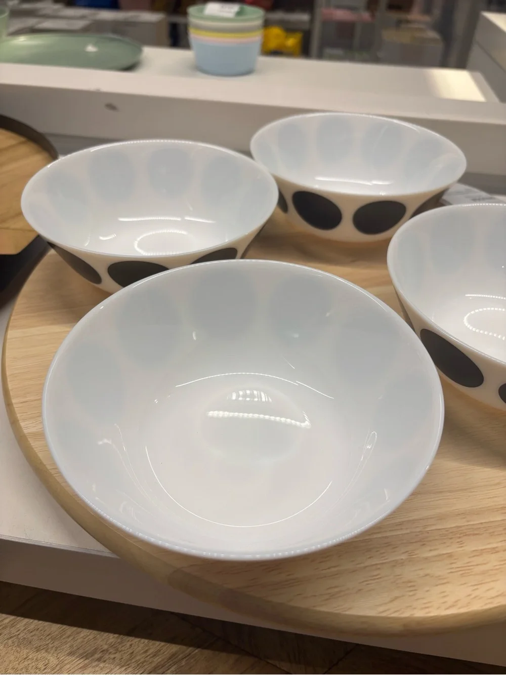 9pc IKEA lot: 4 blue frakta bags, 4 polka dot glass bowls & cat container NEW❗️ - Picture 16 of 17